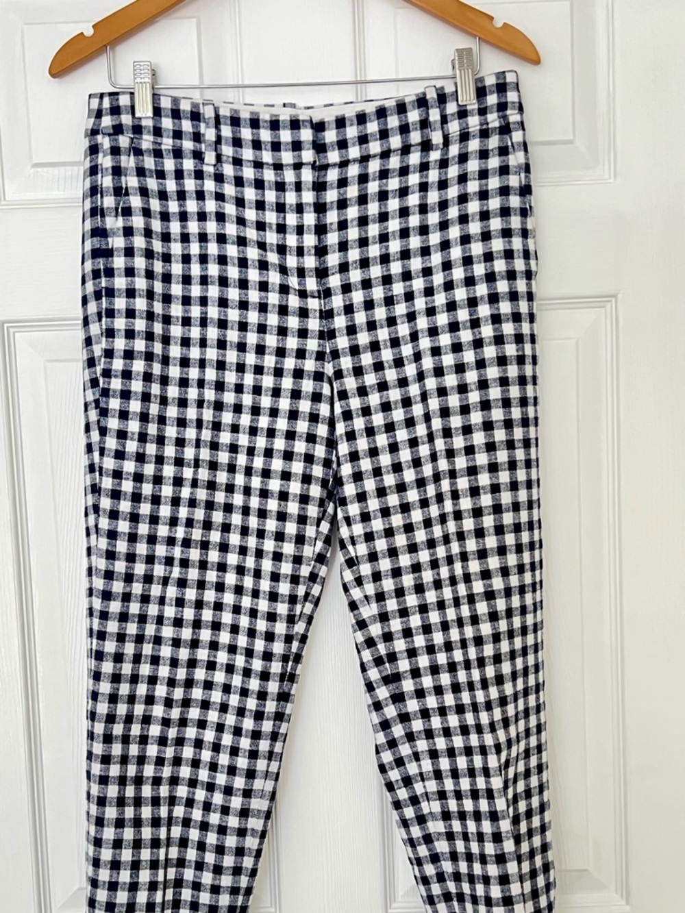 J. Crew Black & White Gingham Chinos
